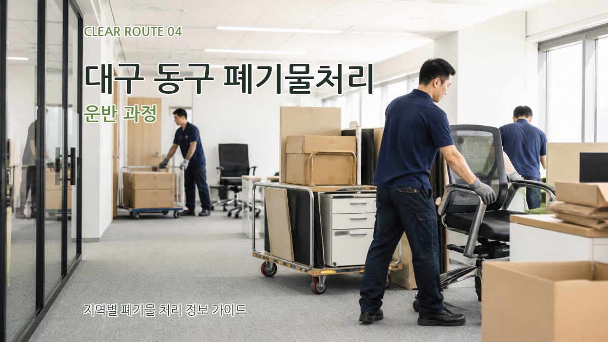 대구 동구 폐기물처리 운반 과정