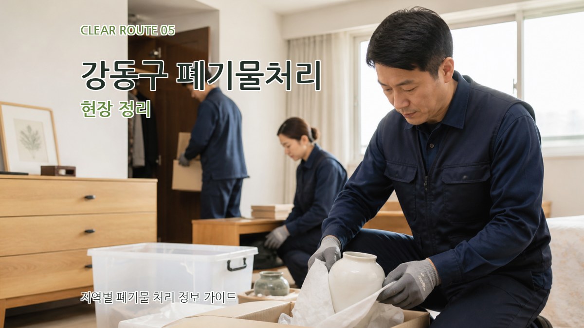 강동구 폐기물처리 현장 정리