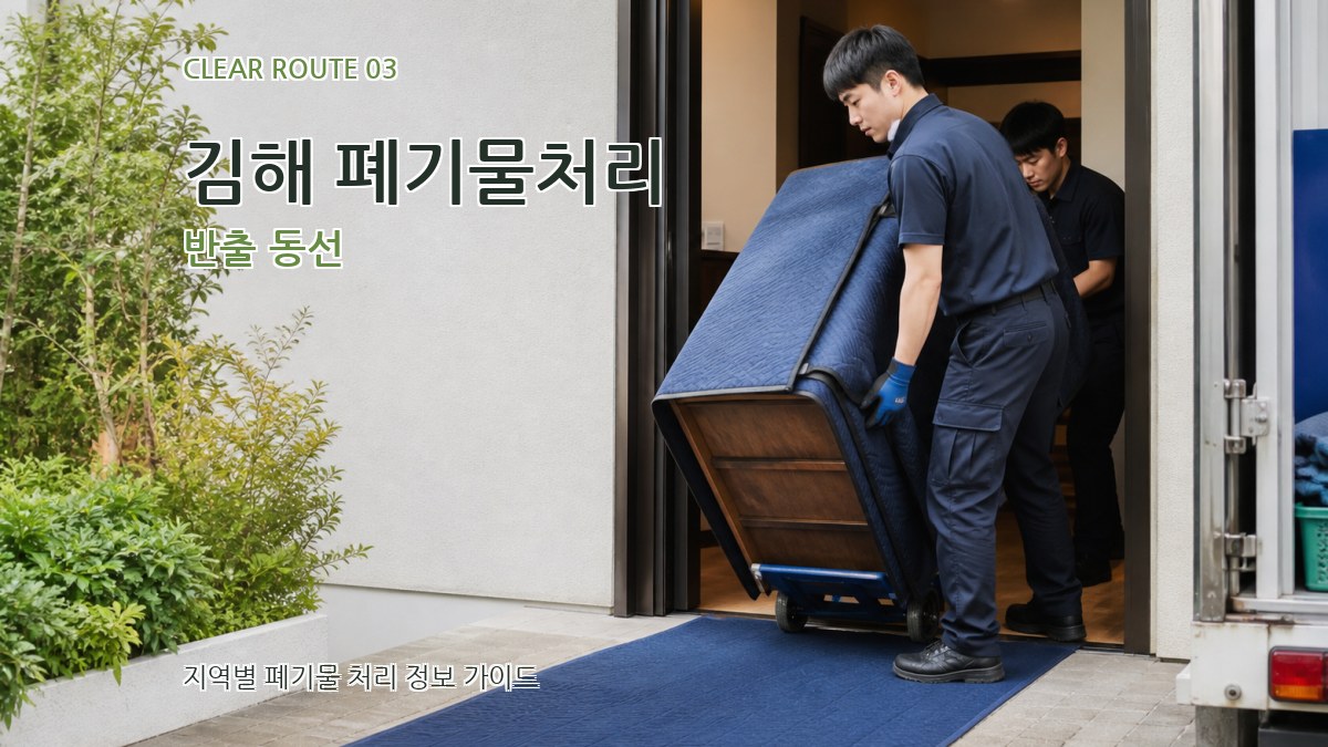 김해 폐기물처리 반출 동선