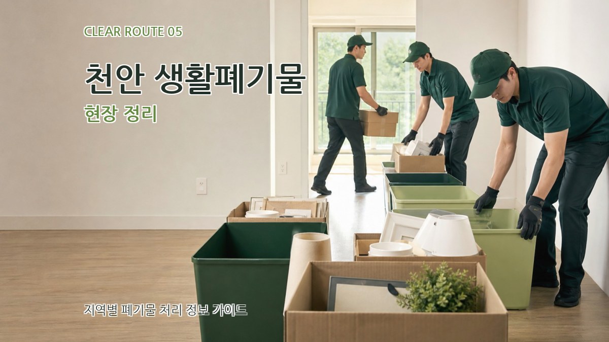 천안 생활폐기물 현장 정리