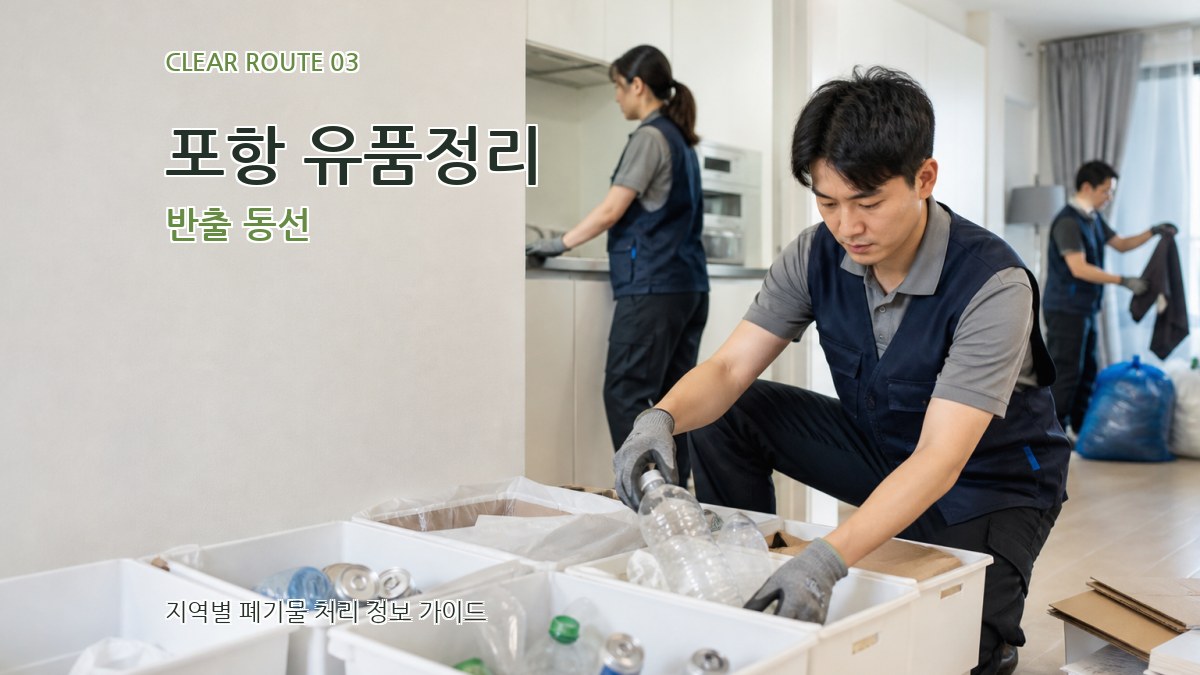 포항 유품정리 반출 동선