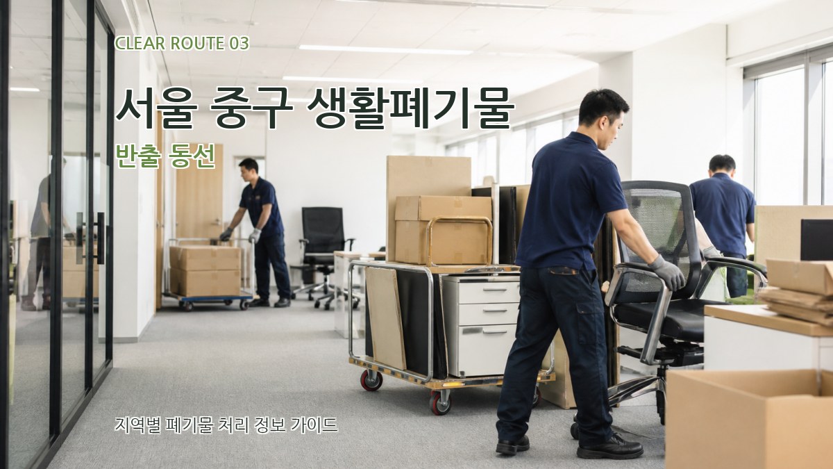 서울 중구 생활폐기물 반출 동선