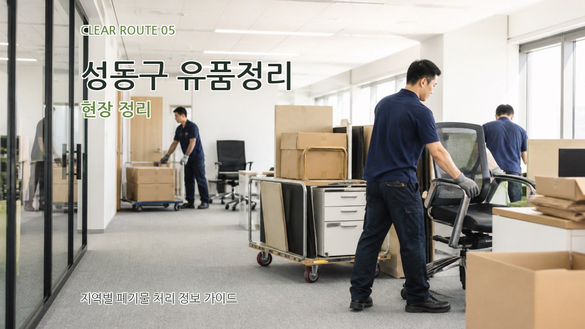 성동구 유품정리 현장 정리
