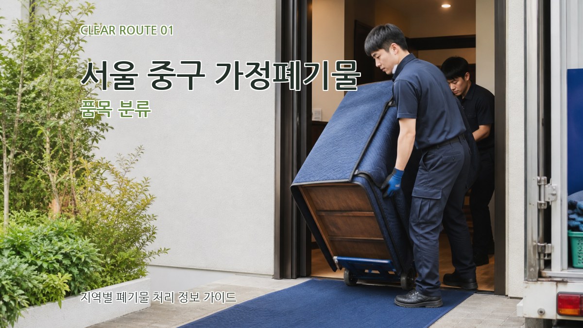 서울 중구 가정폐기물 품목 분류