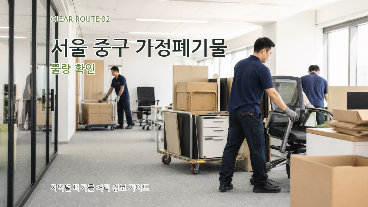 서울 중구 가정폐기물 물량 확인