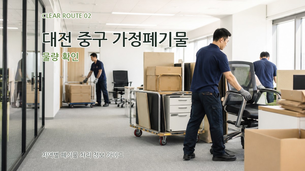 대전 중구 가정폐기물 물량 확인