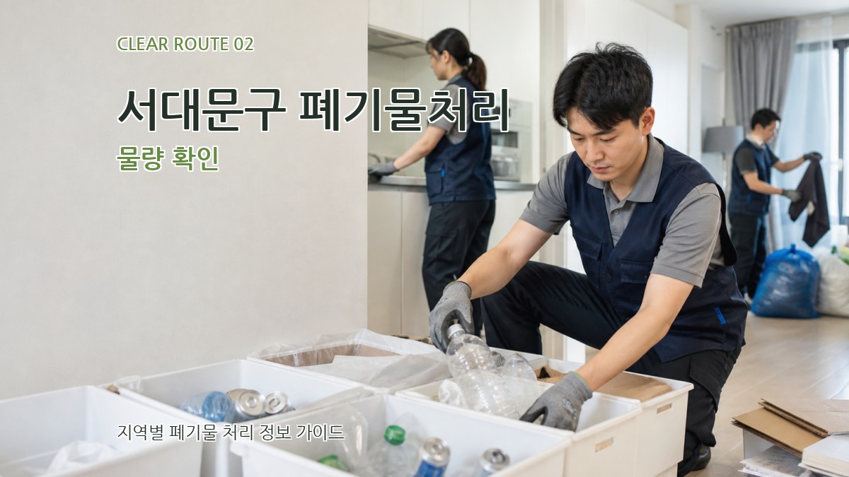 서대문구 폐기물처리 물량 확인