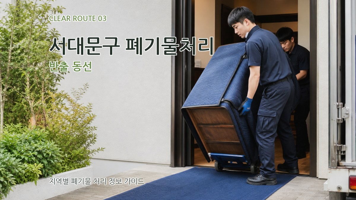 서대문구 폐기물처리 반출 동선