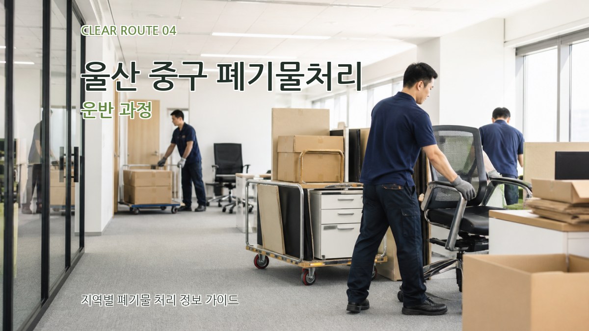 울산 중구 폐기물처리 운반 과정