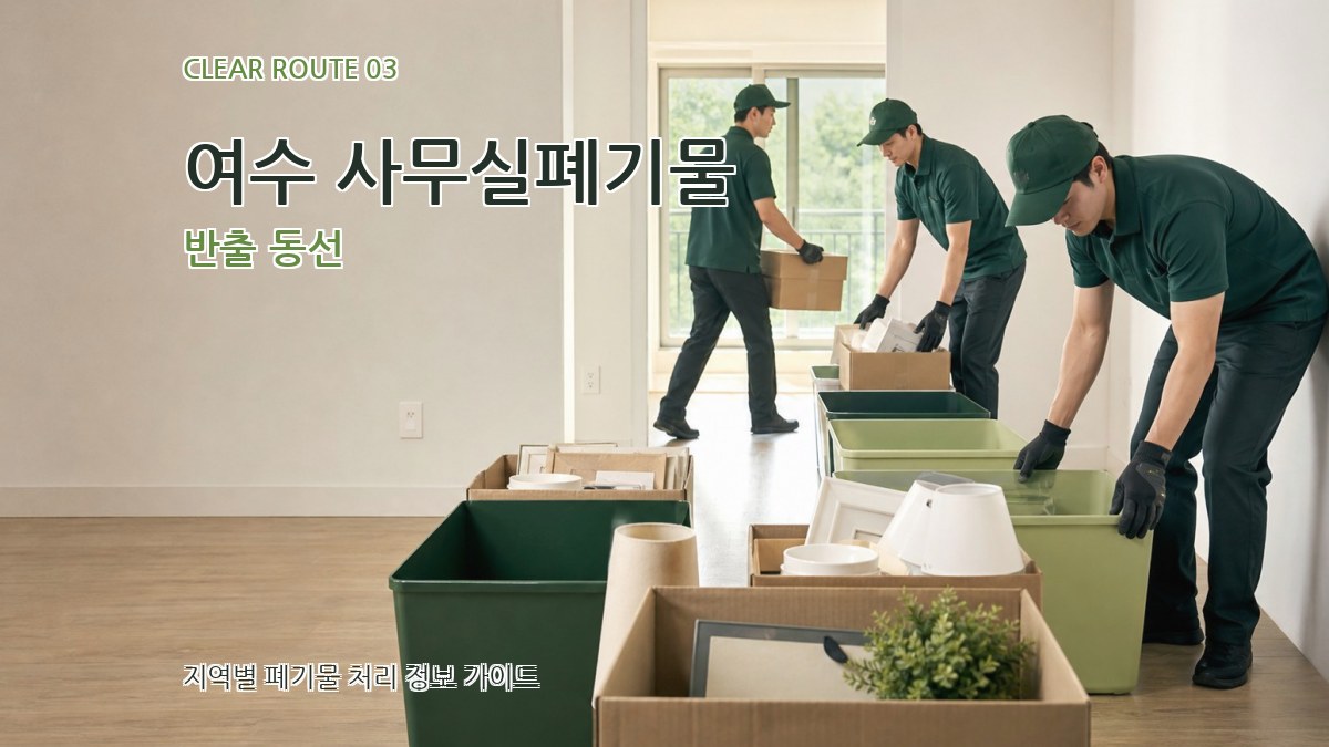 여수 사무실폐기물 반출 동선