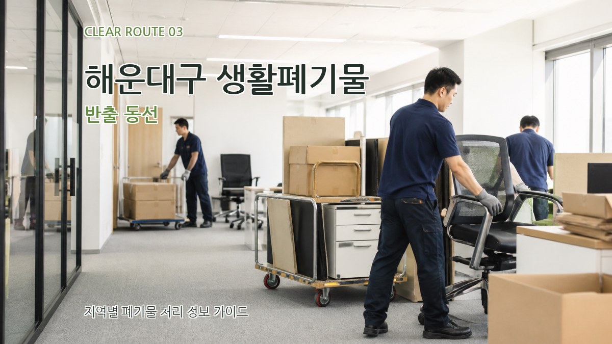 해운대구 생활폐기물 반출 동선