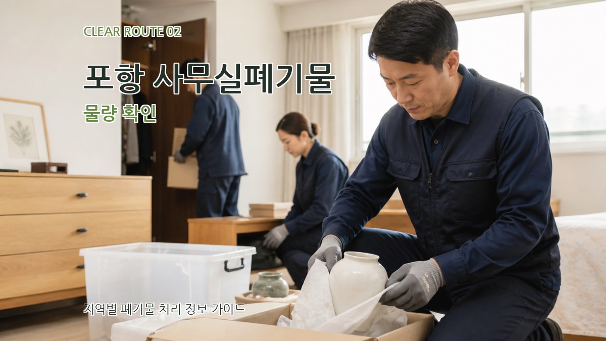 포항 사무실폐기물 물량 확인