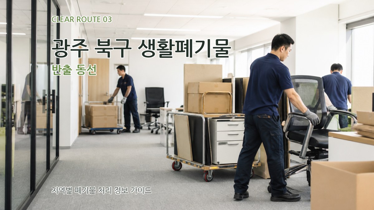광주 북구 생활폐기물 반출 동선