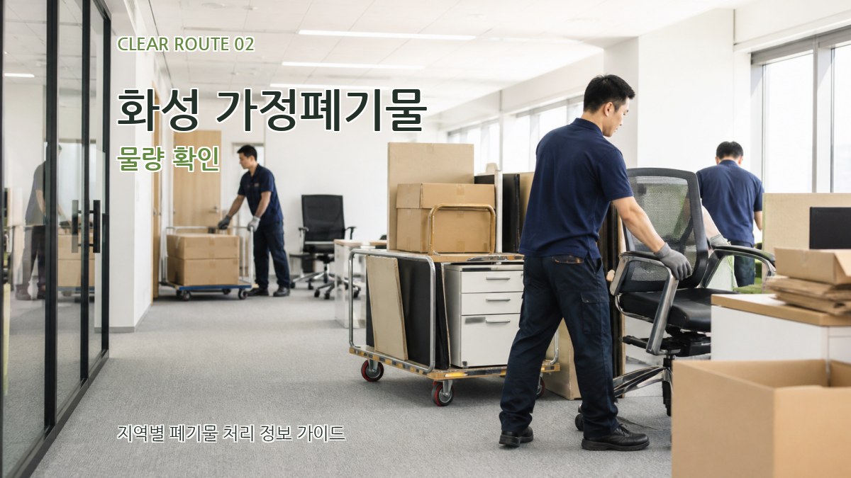 화성 가정폐기물 물량 확인
