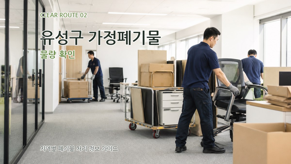 유성구 가정폐기물 물량 확인