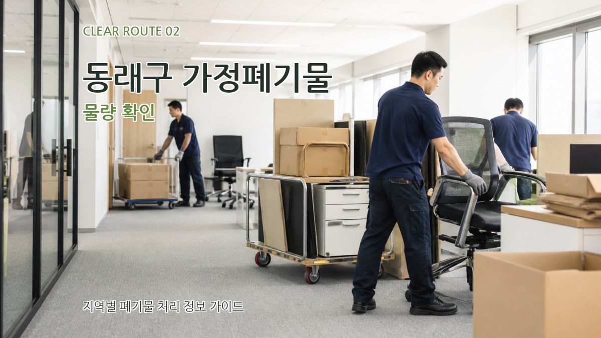 동래구 가정폐기물 물량 확인