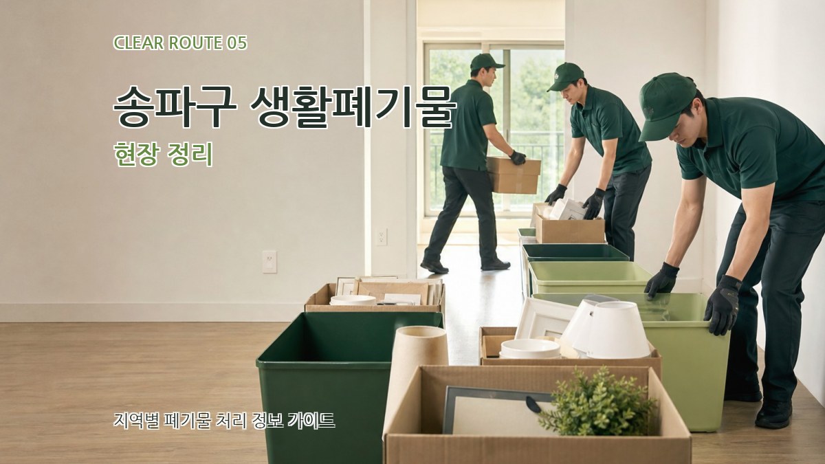 송파구 생활폐기물 현장 정리