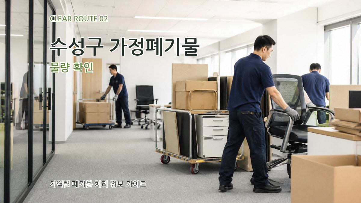 수성구 가정폐기물 물량 확인