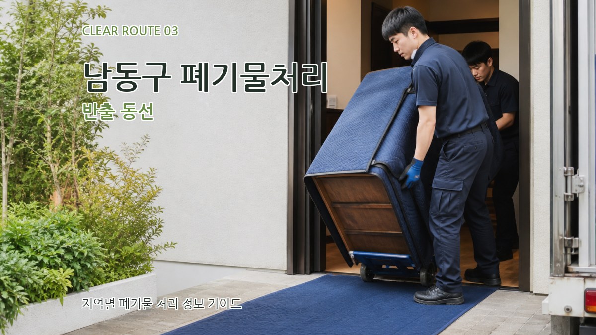 남동구 폐기물처리 반출 동선