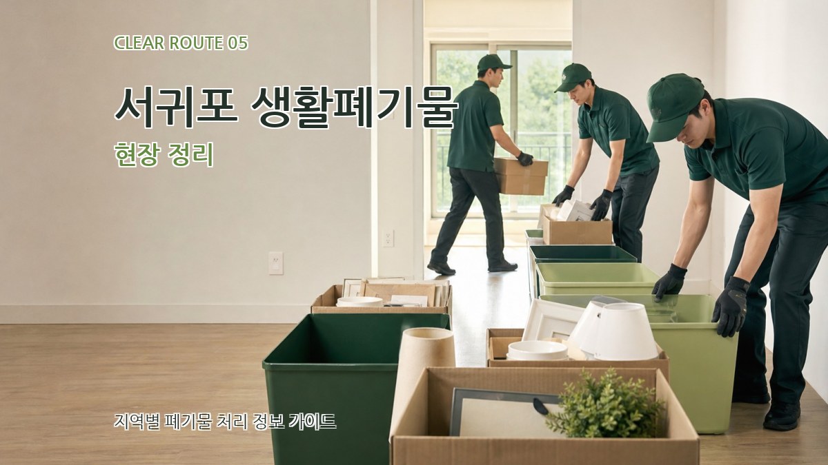 서귀포 생활폐기물 현장 정리