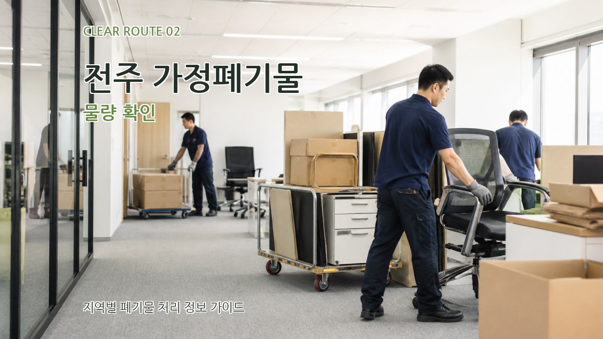 전주 가정폐기물 물량 확인
