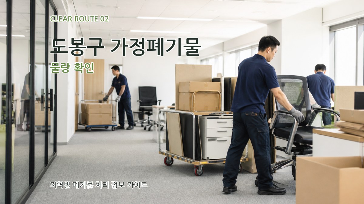 도봉구 가정폐기물 물량 확인