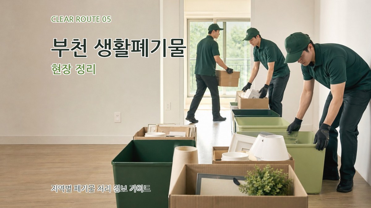부천 생활폐기물 현장 정리