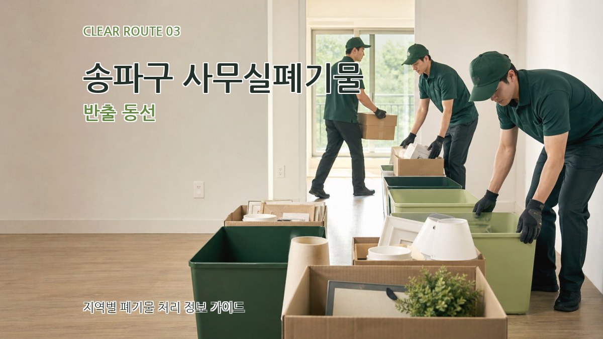 송파구 사무실폐기물 반출 동선
