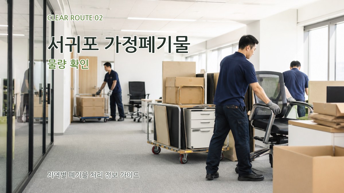 서귀포 가정폐기물 물량 확인