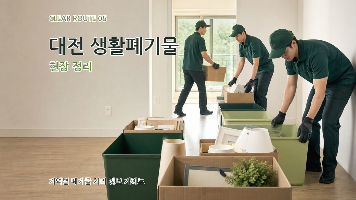 대전 생활폐기물 현장 정리