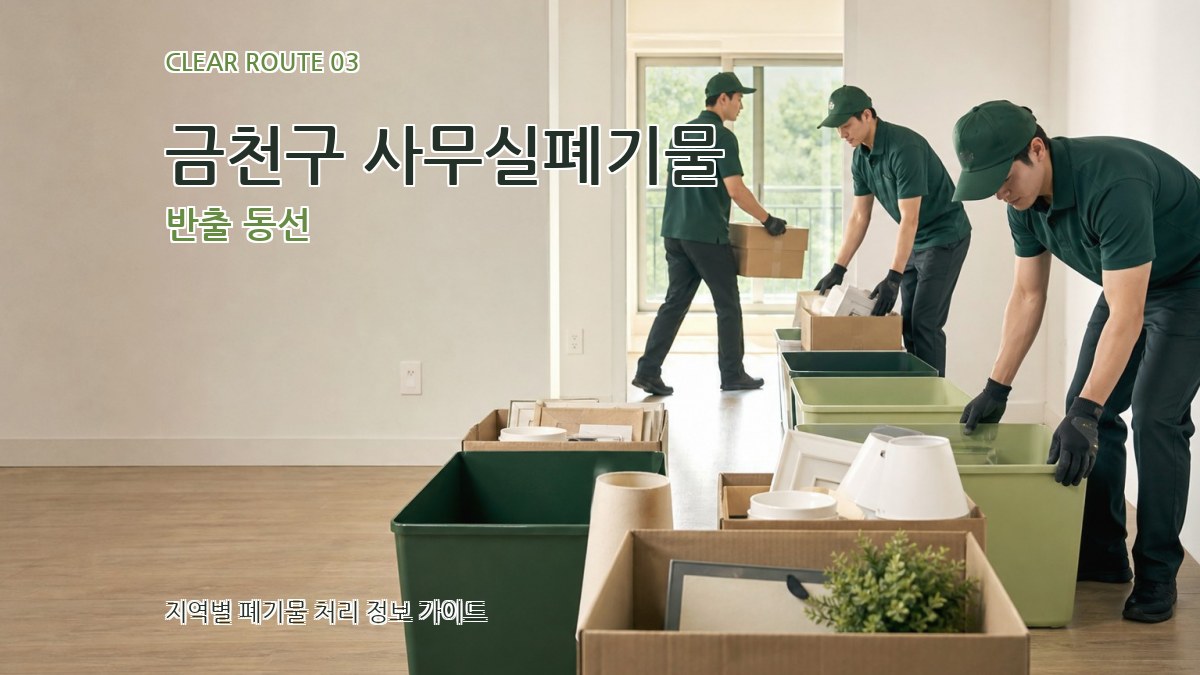 금천구 사무실폐기물 반출 동선
