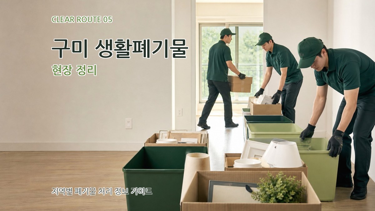 구미 생활폐기물 현장 정리