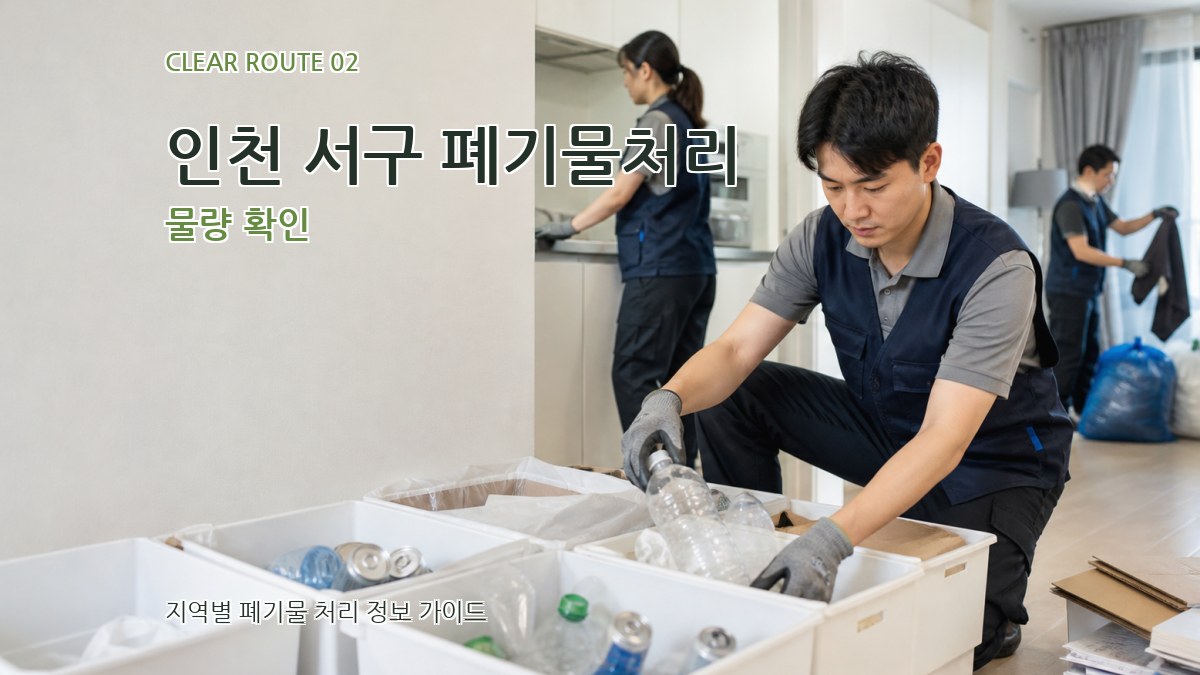 인천 서구 폐기물처리 물량 확인
