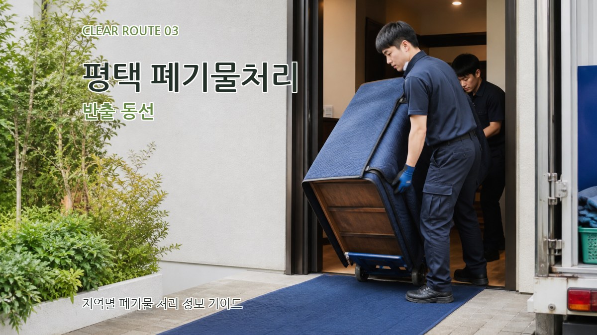 평택 폐기물처리 반출 동선