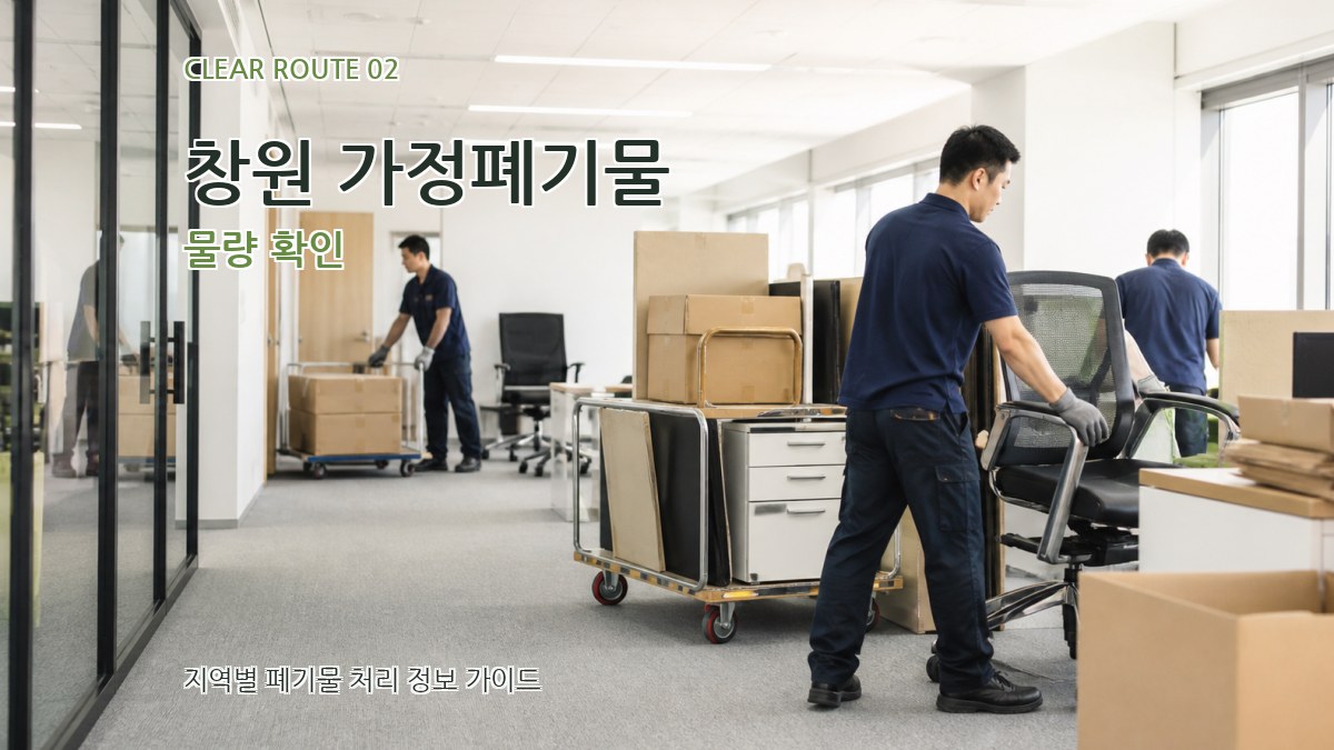 창원 가정폐기물 물량 확인