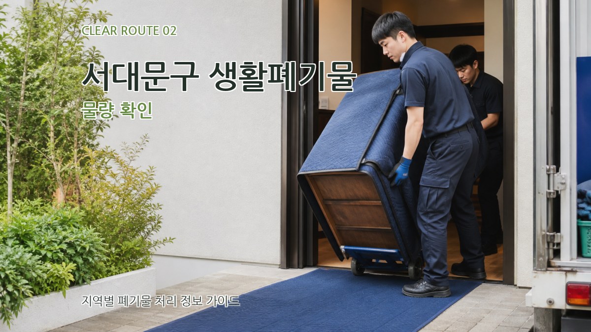 서대문구 생활폐기물 물량 확인