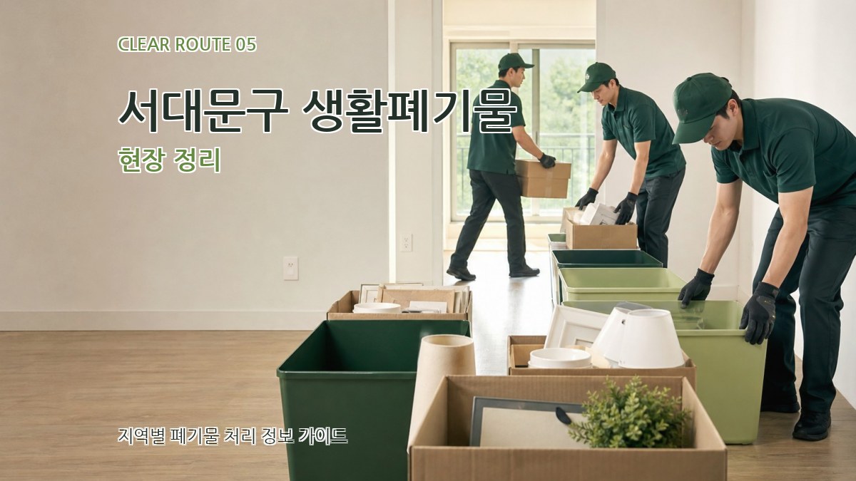 서대문구 생활폐기물 현장 정리