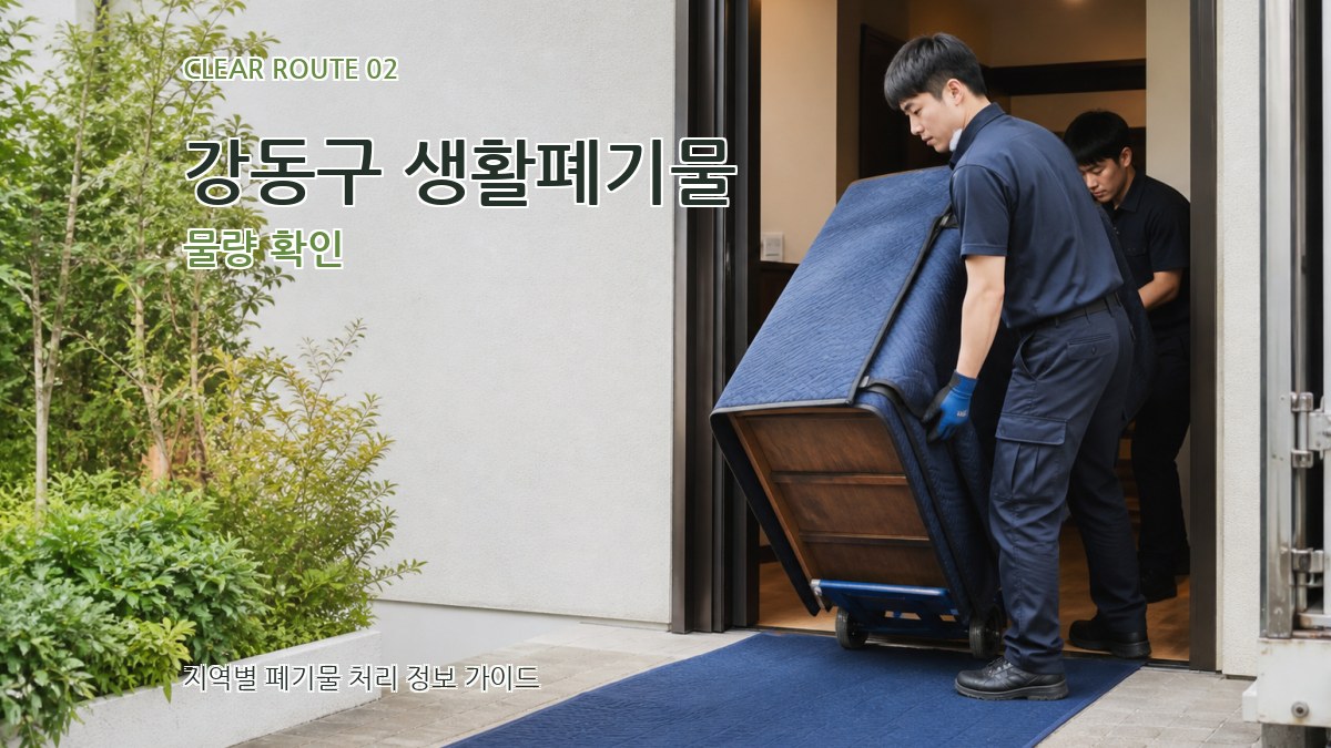 강동구 생활폐기물 물량 확인
