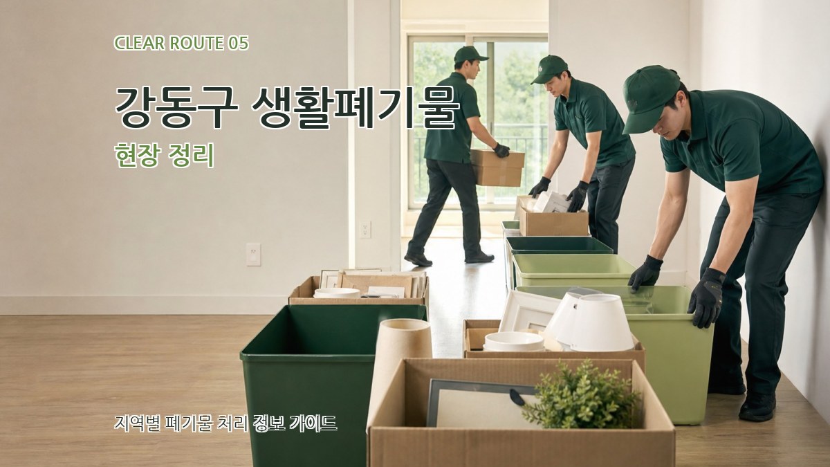 강동구 생활폐기물 현장 정리