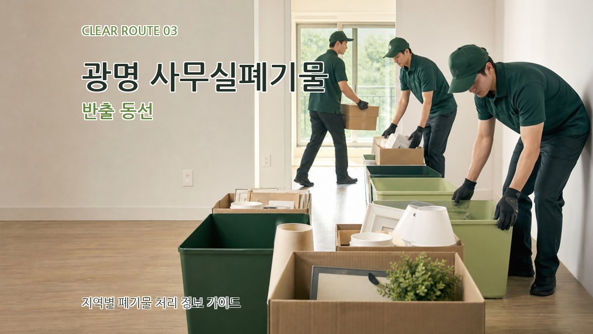 광명 사무실폐기물 반출 동선
