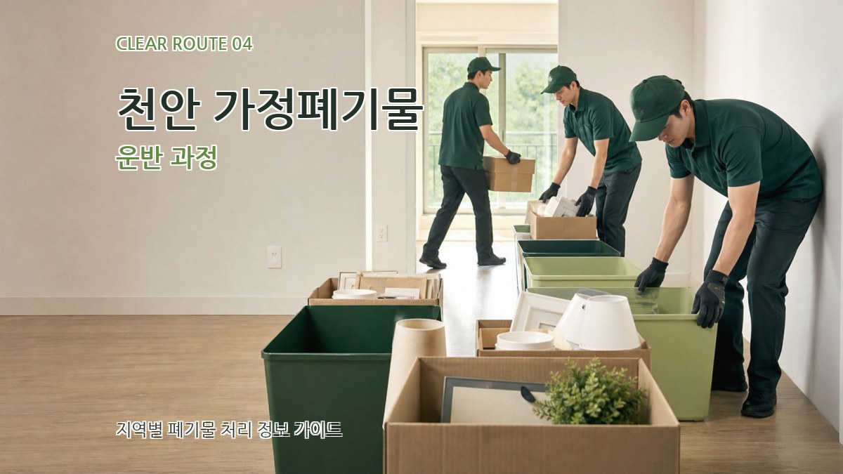 천안 가정폐기물 운반 과정
