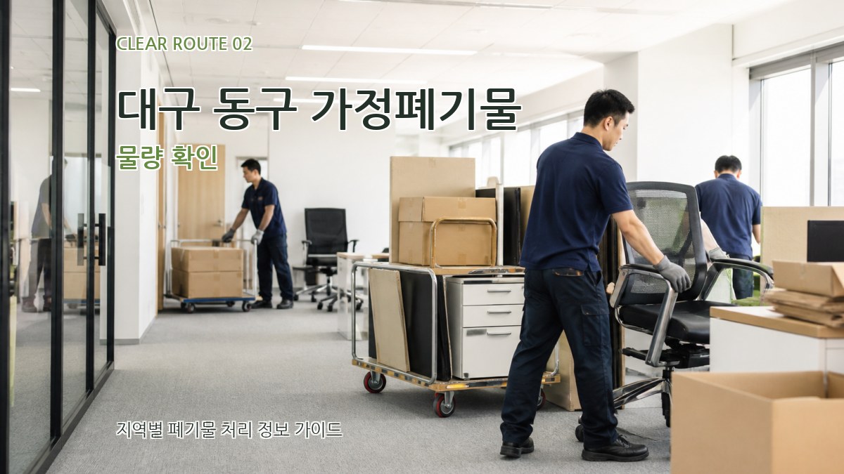대구 동구 가정폐기물 물량 확인