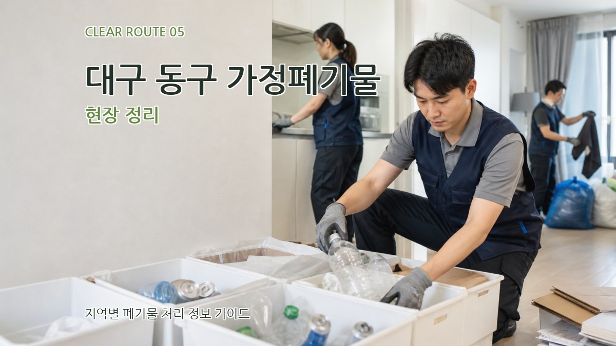 대구 동구 가정폐기물 현장 정리