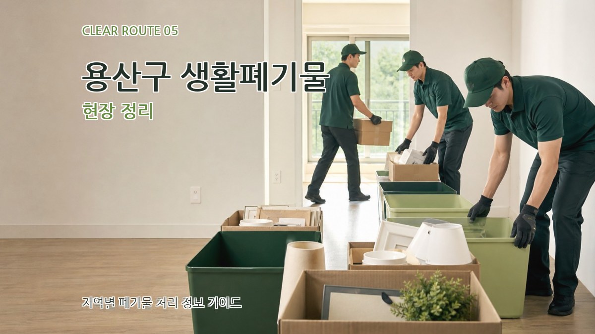 용산구 생활폐기물 현장 정리