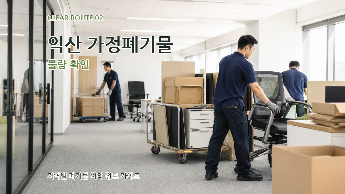 익산 가정폐기물 물량 확인