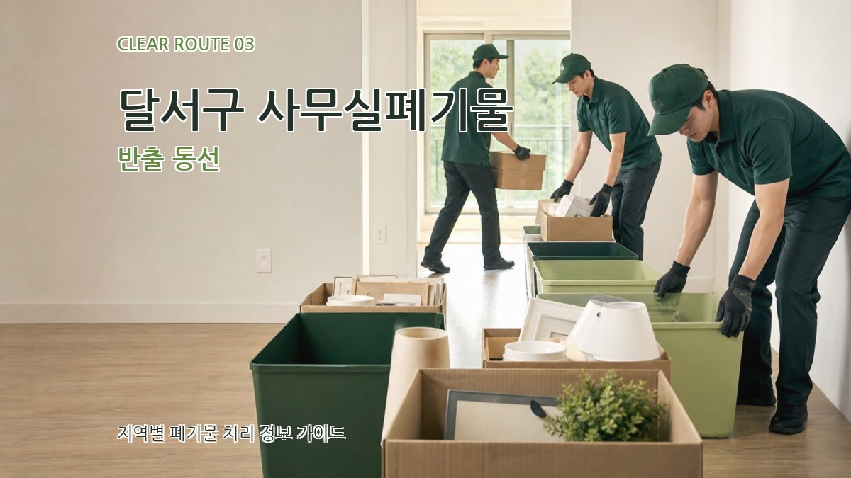 달서구 사무실폐기물 반출 동선