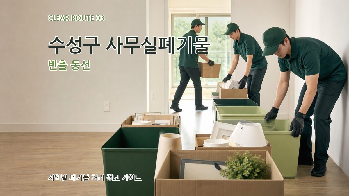 수성구 사무실폐기물 반출 동선