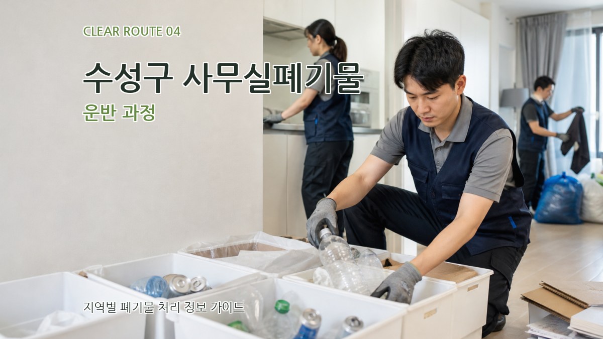 수성구 사무실폐기물 운반 과정