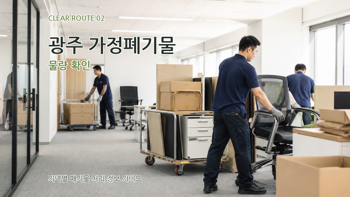 광주 가정폐기물 물량 확인