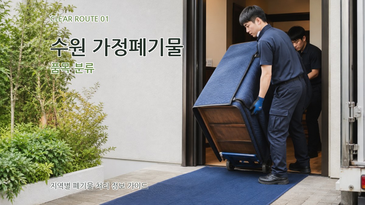 수원 가정폐기물 품목 분류